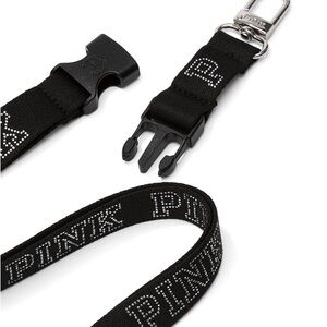 PINK Victoria's Secret Black Lanyard